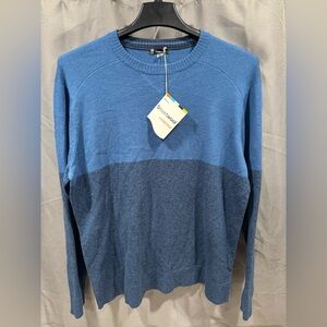 Smartwool Men's Two-Tone Blue Crewneck Sweater